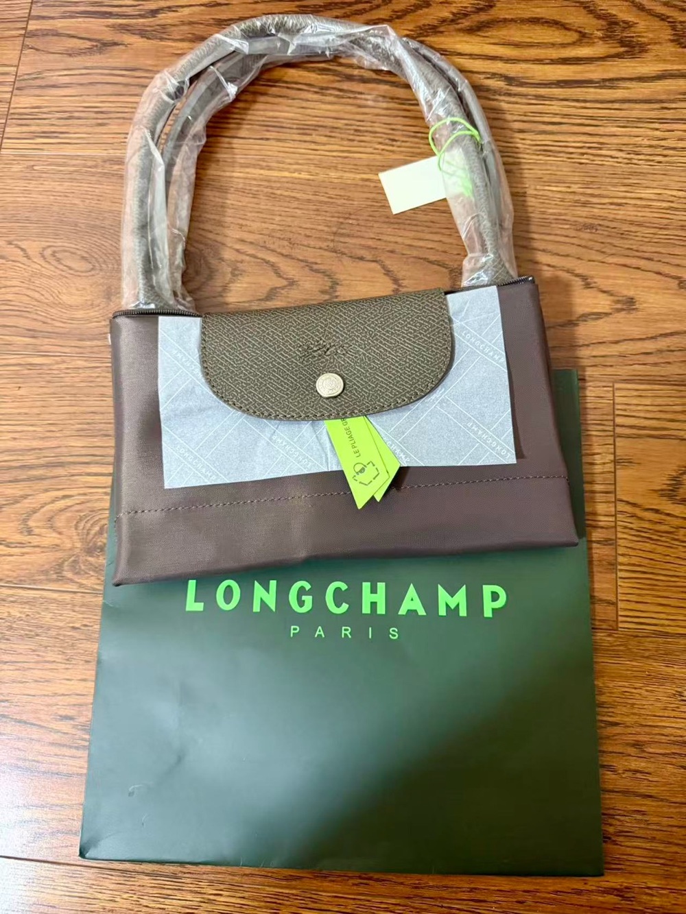 New Longchamp Le Pliage Original Large Shoulder Earth Color Bag Tote - Picture 3 of 8